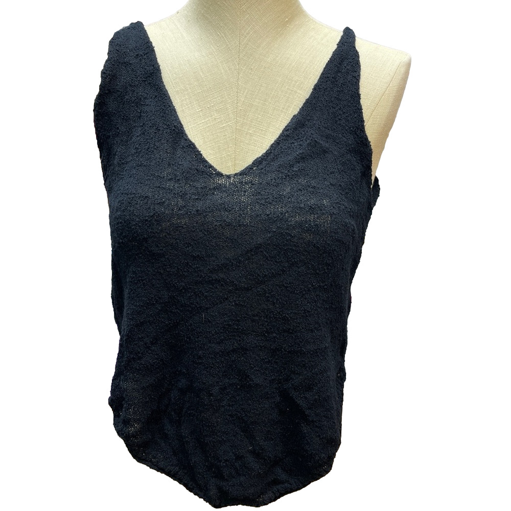 Free People Black Knit Tank Top Sweater XS